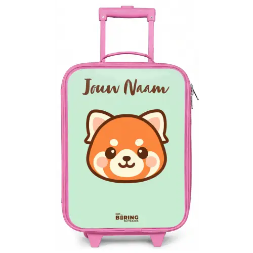 Kawai - Rode panda - Groen Kinderkoffer - Roze klein -zz3dotto