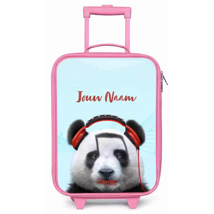 Kees de Panda Kinderkoffer - Roze klein -zz3dotto