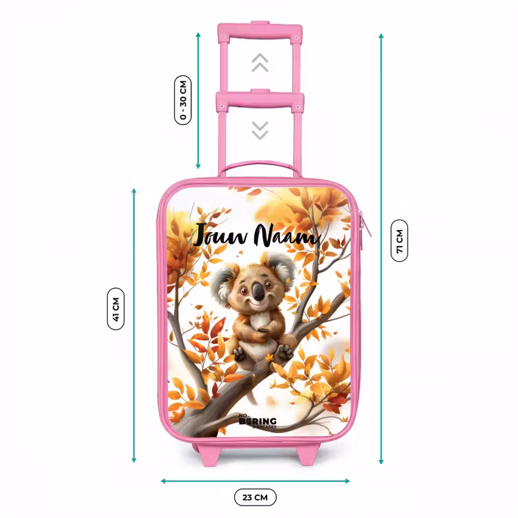 Kenny koala Kinderkoffer - Roze klein -productfoto_formaten