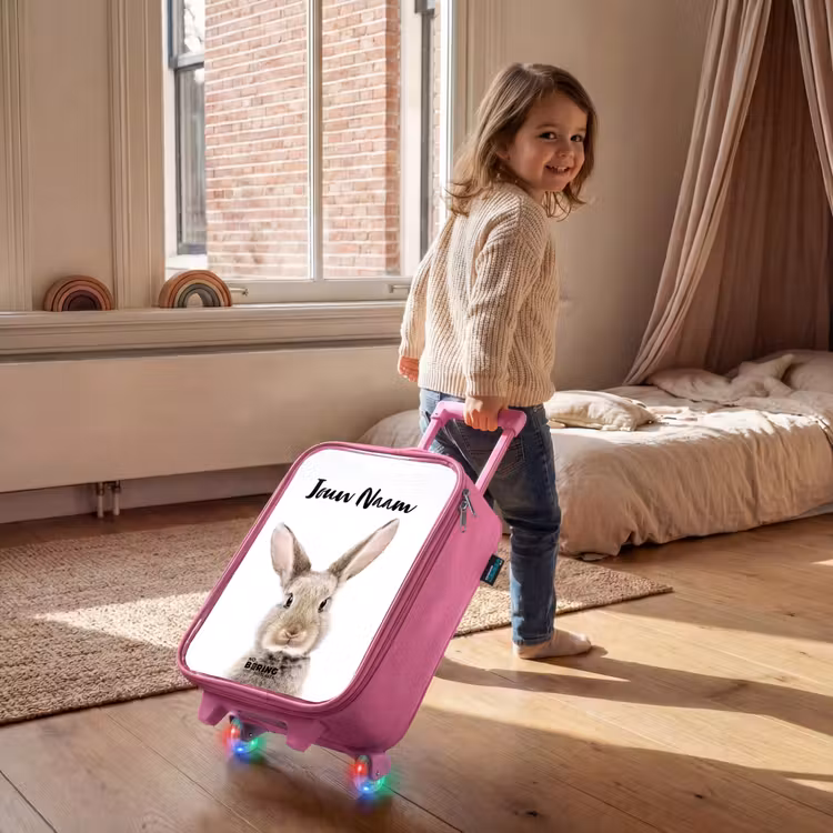 Koen Konijn Kinderkoffer - Roze klein -sfeer1