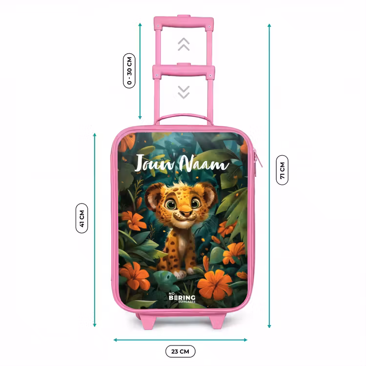 Liam luipaardje Kinderkoffer - Roze klein -productfoto_formaten