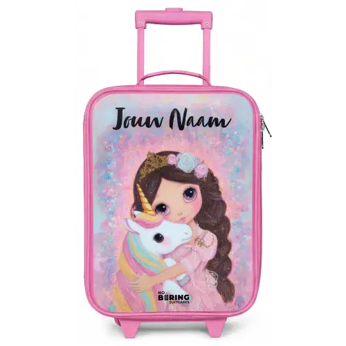 Meisje - Eenhoorn - Glitter Kinderkoffer - Roze klein -zz3dotto