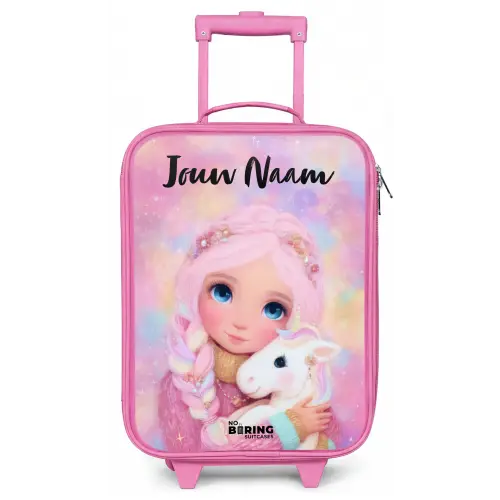 Meisje - Eenhoorn - Roze Kinderkoffer - Roze klein -zz3dotto