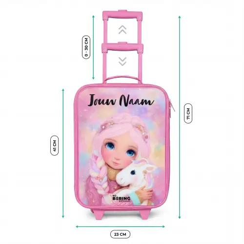 Meisje - Eenhoorn - Roze Kinderkoffer - Roze klein -productfoto_formaten