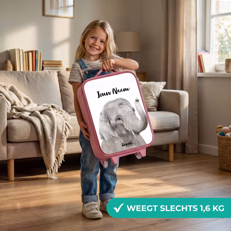 Oscar Olifant Kinderkoffer - Roze klein -sfeer2_NL
