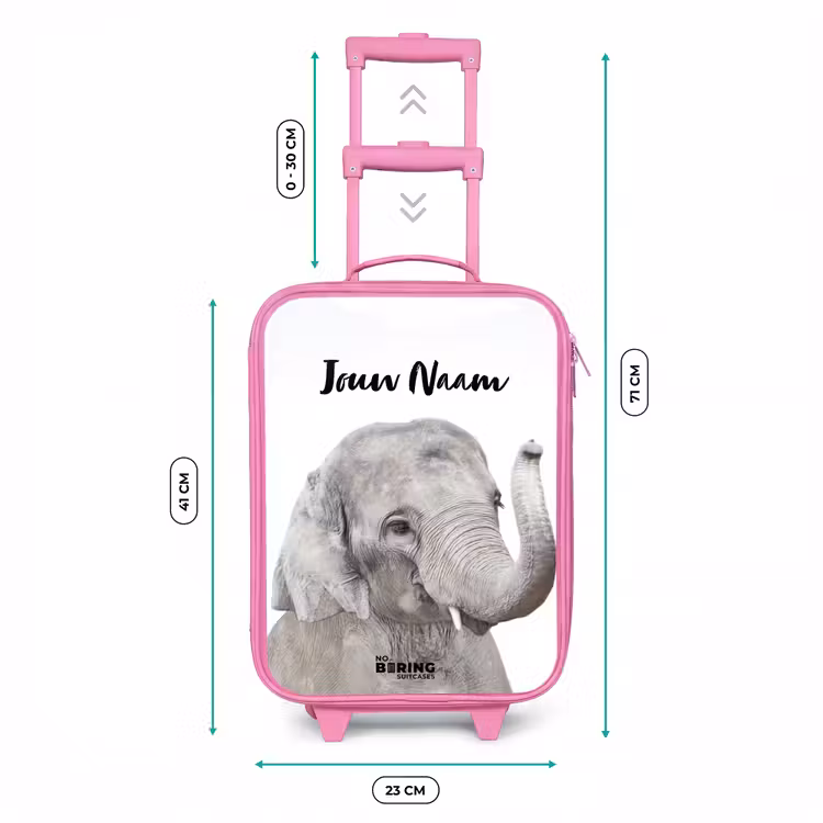 Oscar Olifant Kinderkoffer - Roze klein -productfoto_formaten