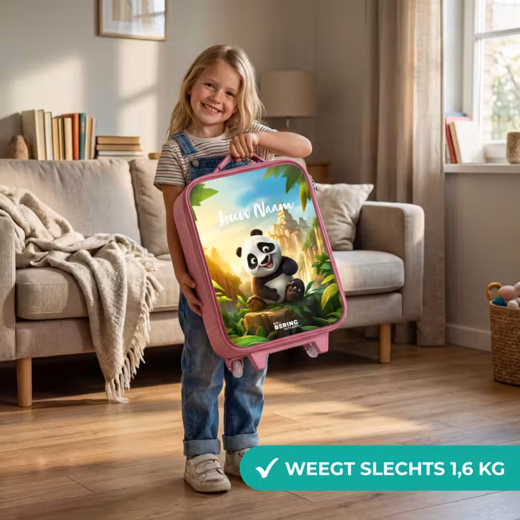 Peter Panda Kinderkoffer - Roze klein -sfeer2_NL