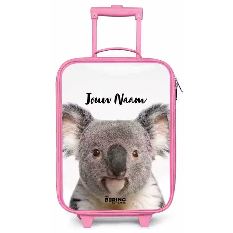 Schattige Koala Beer Kinderkoffer - Roze klein -zz3dotto
