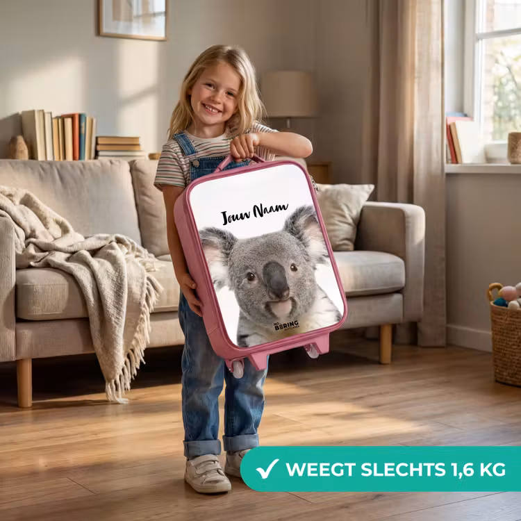Schattige Koala Beer Kinderkoffer - Roze klein -sfeer2_NL