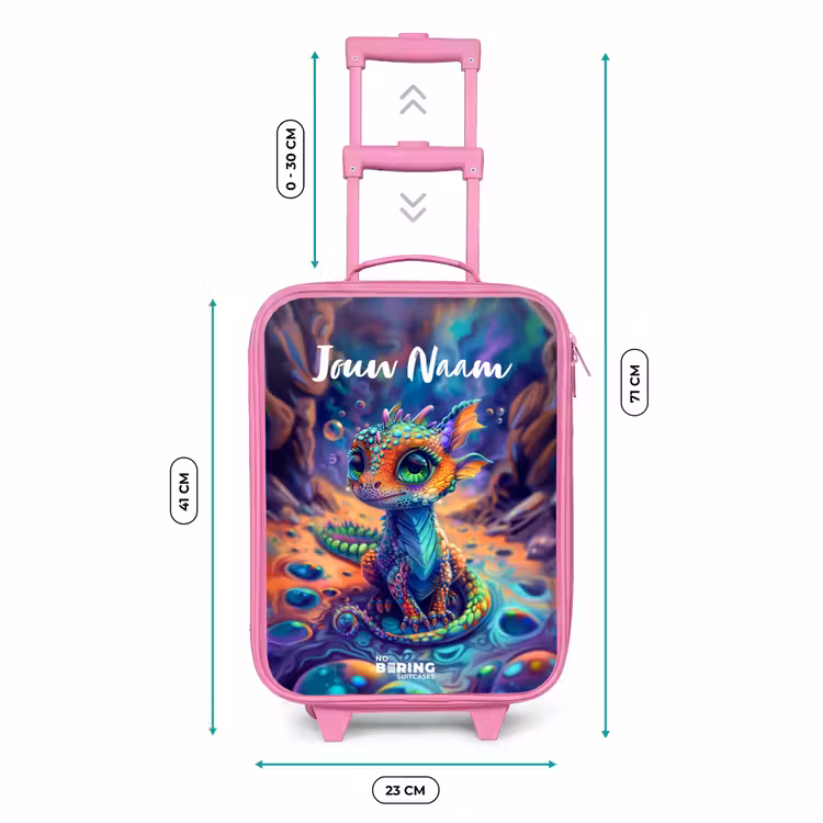 Sierlijke saffierdraak Kinderkoffer - Roze klein -productfoto_formaten