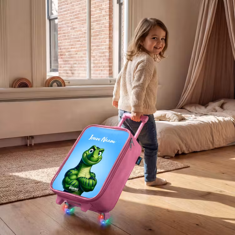 Spierbundelsaurus Kinderkoffer - Roze klein -sfeer1