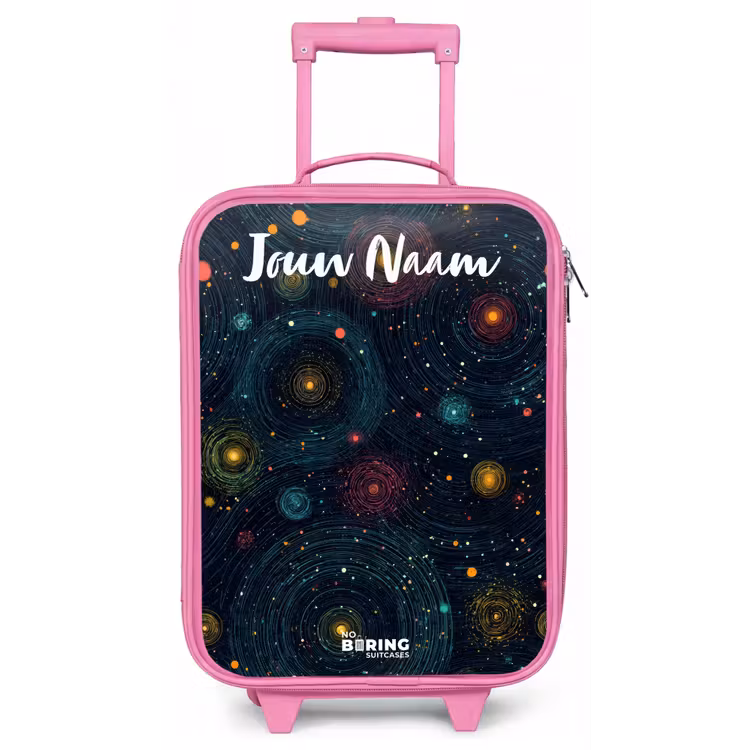 Sterren - Planeten - Kleurrijk Kinderkoffer - Roze klein -zz3dotto