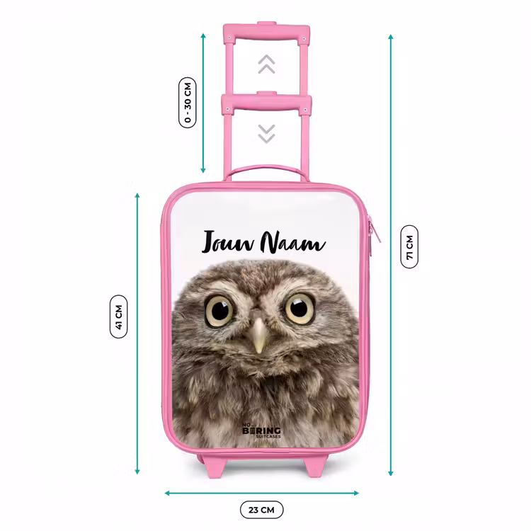 Ulke Uil Kinderkoffer - Roze klein -productfoto_formaten