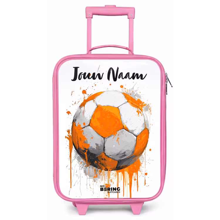 Voetbalvibes - Verf - Oranje Kinderkoffer - Roze klein -zz3dotto