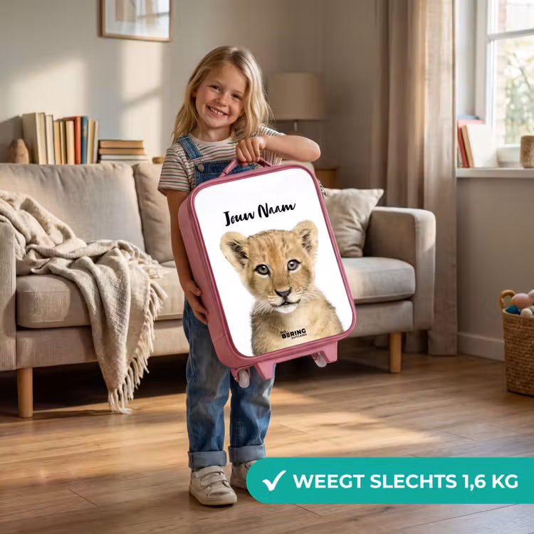 Winnie Welpje Kinderkoffer - Roze klein -sfeer2_NL