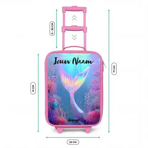 Zeemeermin - Koraal - Water Kinderkoffer - Roze klein -productfoto_formaten