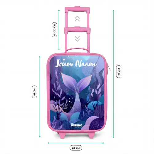 Zeemeermin - Onderwater - Paars - Blauw Kinderkoffer - Roze klein -productfoto_formaten
