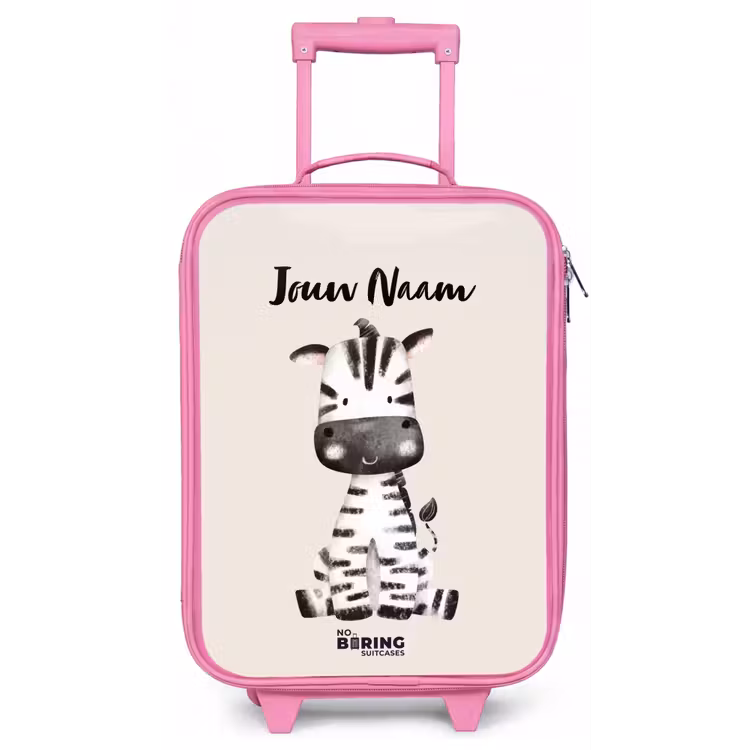 Zoë Zebra Kinderkoffer - Roze klein -zz3dotto
