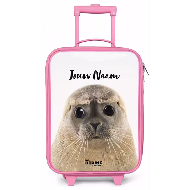 Zyon Zeehond Kinderkoffer - Roze klein -zz3dotto