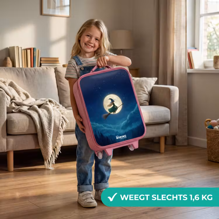 Nachtelijke Vlucht over het Woud Kinderkoffer - Roze klein -sfeer2_NL