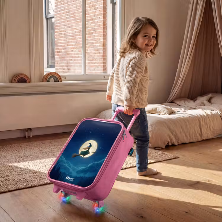 Nachtelijke Vlucht over het Woud Kinderkoffer - Roze klein -sfeer1
