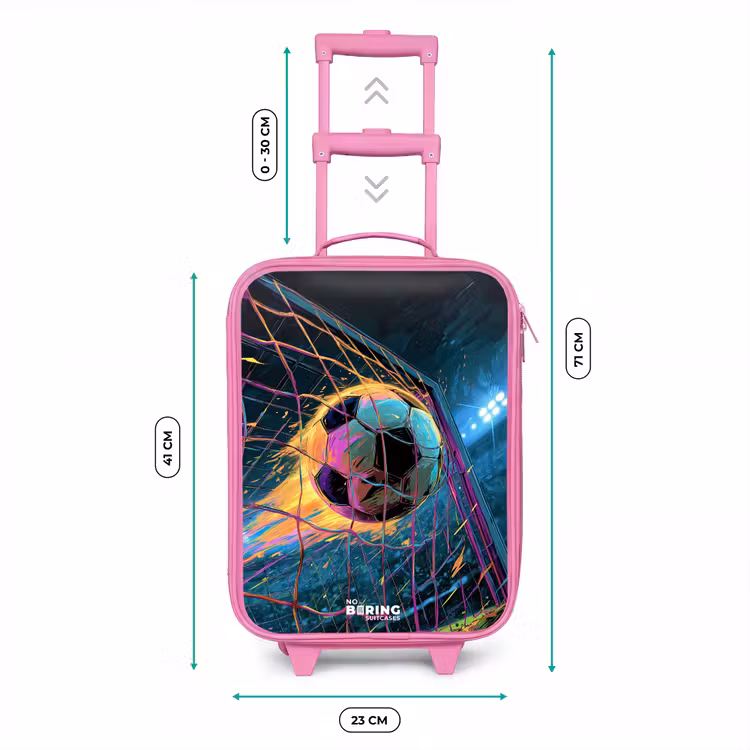 Neon - Net - Voetbal - Kleurrijk Kinderkoffer - Roze klein -productfoto_formaten