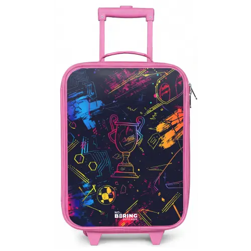 Neon sporttrofee design Kinderkoffer - Roze klein -zz3dotto