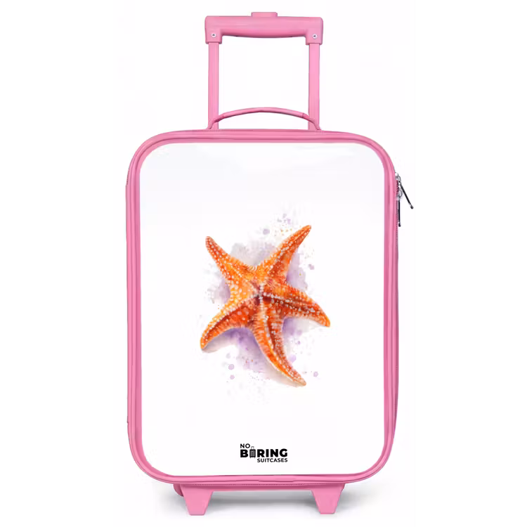 Oranje Zeester Illustratie Kinderkoffer - Roze klein -zz3dotto