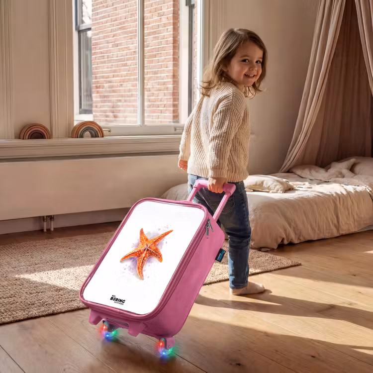 Oranje Zeester Illustratie Kinderkoffer - Roze klein -sfeer1