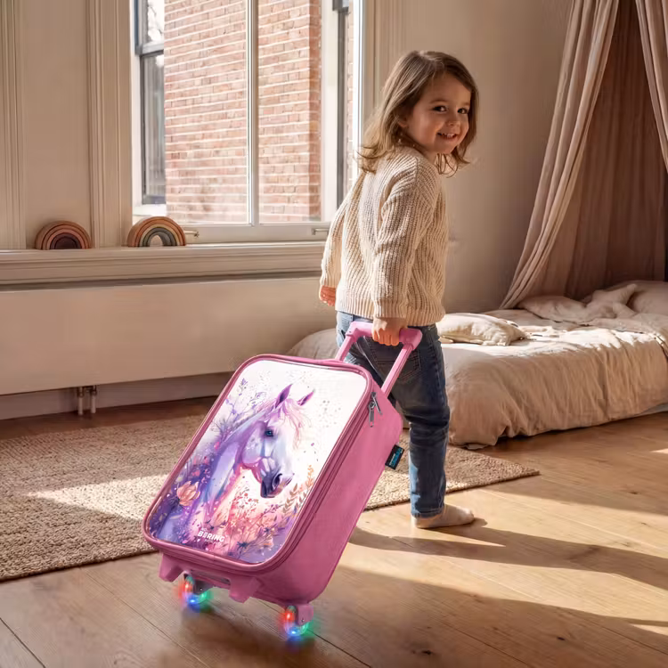 Parelachtige Pony Kinderkoffer - Roze klein -sfeer1