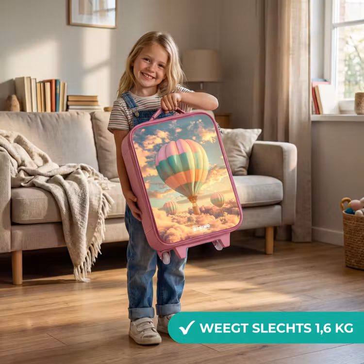 Pastel skyliner Kinderkoffer - Roze klein -sfeer2_NL