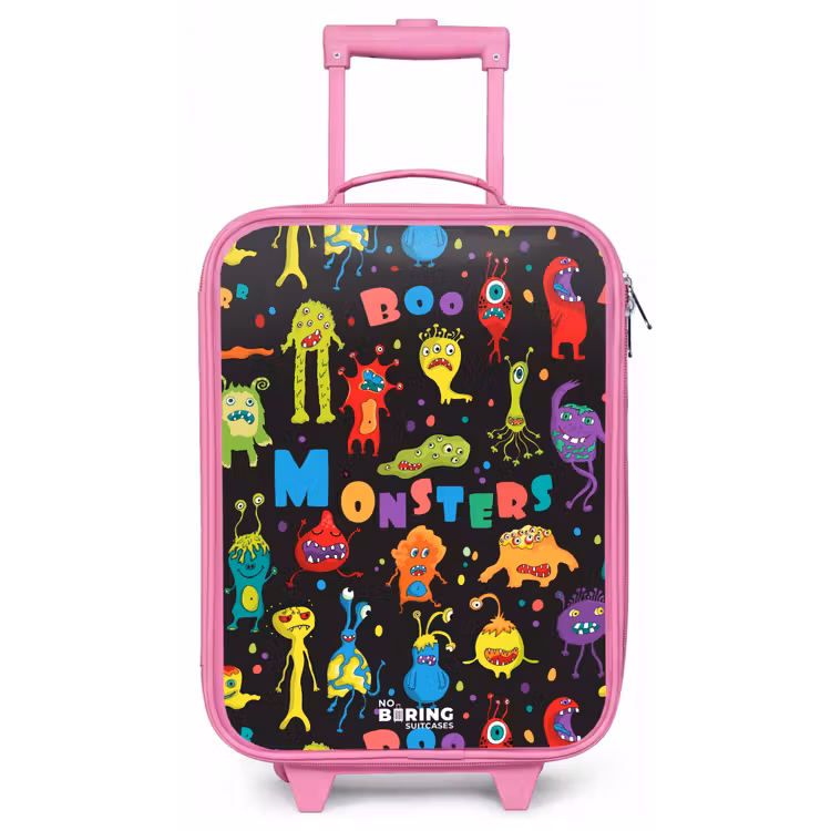 Patroon van monsters Kinderkoffer - Roze klein -zz3dotto