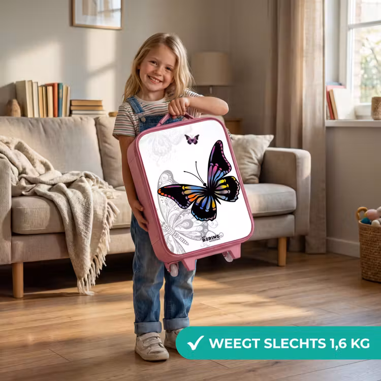 Petal papillon Kinderkoffer - Roze klein -sfeer2_NL