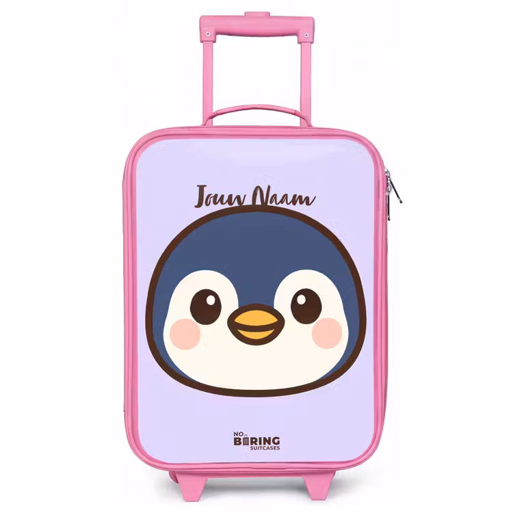 Pinguïn Kinderkoffer - Roze klein -zz3dotto