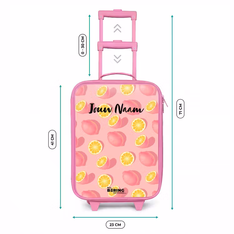 Pink limoncello Kinderkoffer - Roze klein -productfoto_formaten