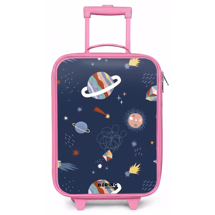 Planeten in de hemel Kinderkoffer - Roze klein -zz3dotto