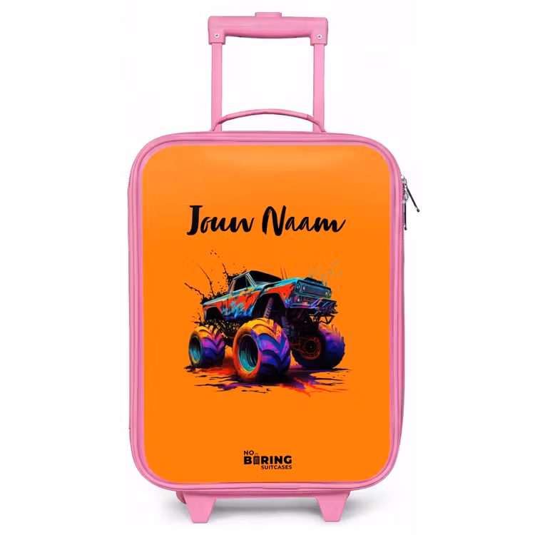 Rainbow Wheels Kinderkoffer - Roze klein -zz3dotto