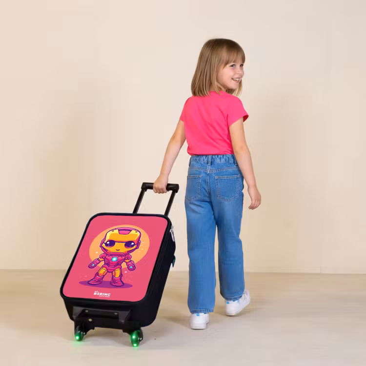 Roze ranger Kinderkoffer - Zwart klein -sfeer1