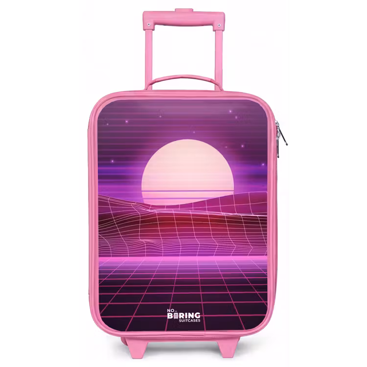 Rasterlandschap met zon Kinderkoffer - Roze klein -zz3dotto