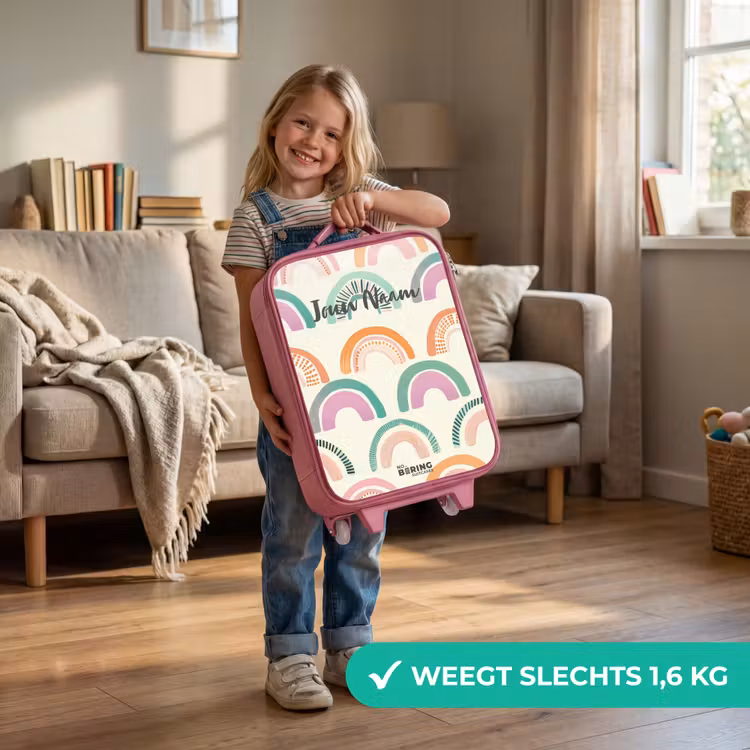 Regenbogen Kinderkoffer - Roze klein -sfeer2_NL