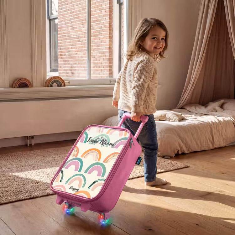 Regenbogen Kinderkoffer - Roze klein -sfeer1