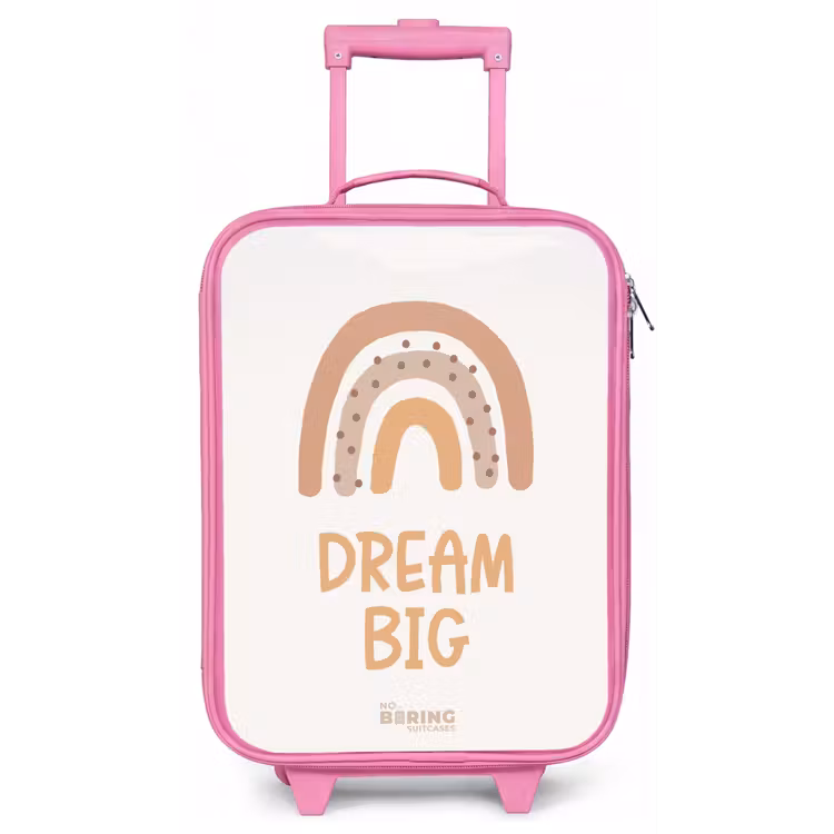 Regenboog met de quote 'Dream Big' Kinderkoffer - Roze klein -zz3dotto