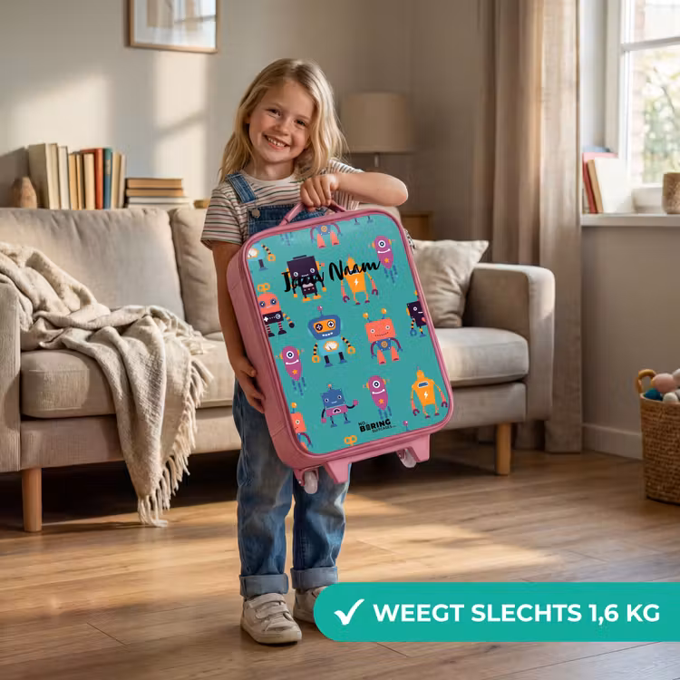 Robo rave Kinderkoffer - Roze klein -sfeer2_NL