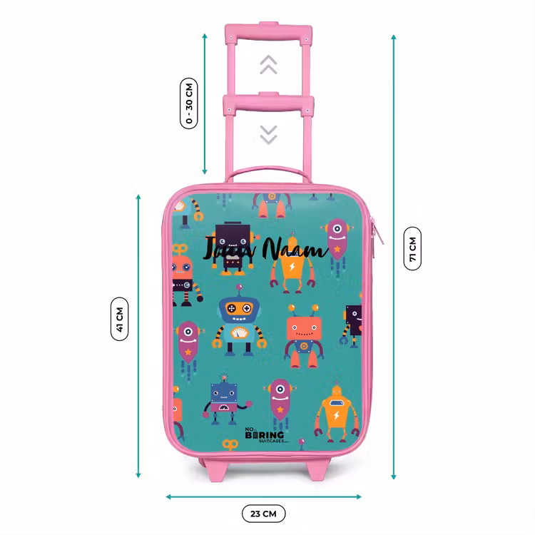 Robo rave Kinderkoffer - Roze klein -productfoto_formaten