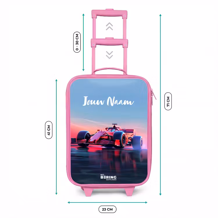 Rode racer Kinderkoffer - Roze klein -productfoto_formaten