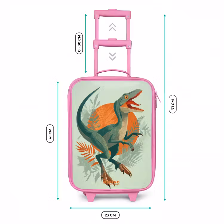 Sluipende jager met bladeren Kinderkoffer - Roze klein -productfoto_formaten