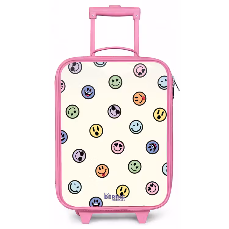 Speelse smiley-mix Kinderkoffer - Roze klein -zz3dotto