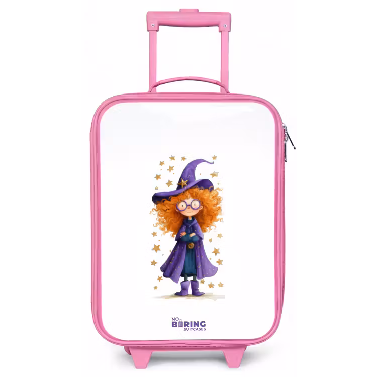 Sterrenmagie met krullen Kinderkoffer - Roze klein -zz3dotto