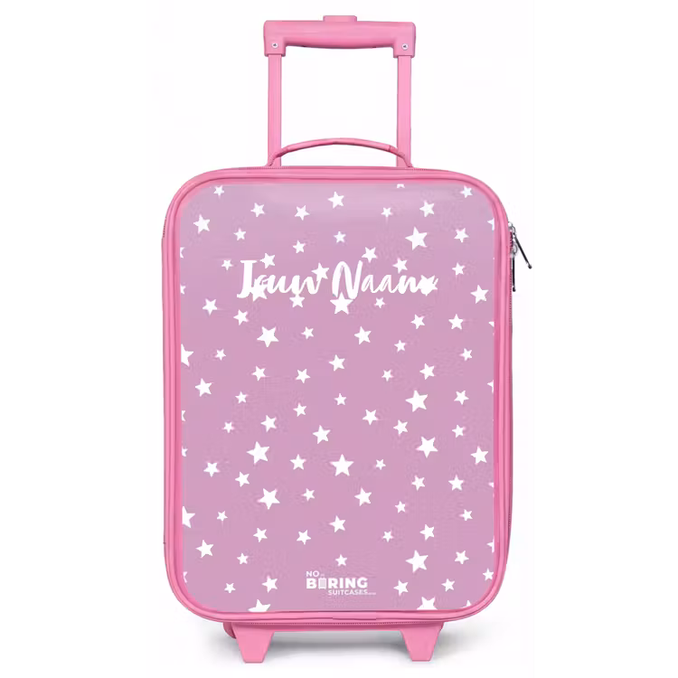 Sterrenstof Kinderkoffer - Roze klein -zz3dotto