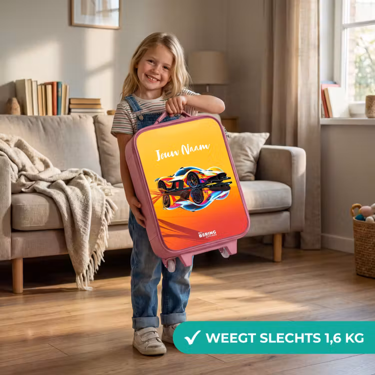 Sunbeam sprinter Kinderkoffer - Roze klein -sfeer2_NL